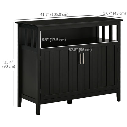 Sideboard buffet server storage cabinet with adjustable shelves
