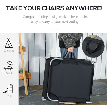 Folding Outdoor Lounge Chair with Adjustable Backrest