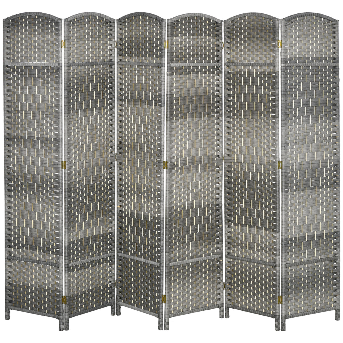 3-Panel Folding Room Divider Pine Wood Frame