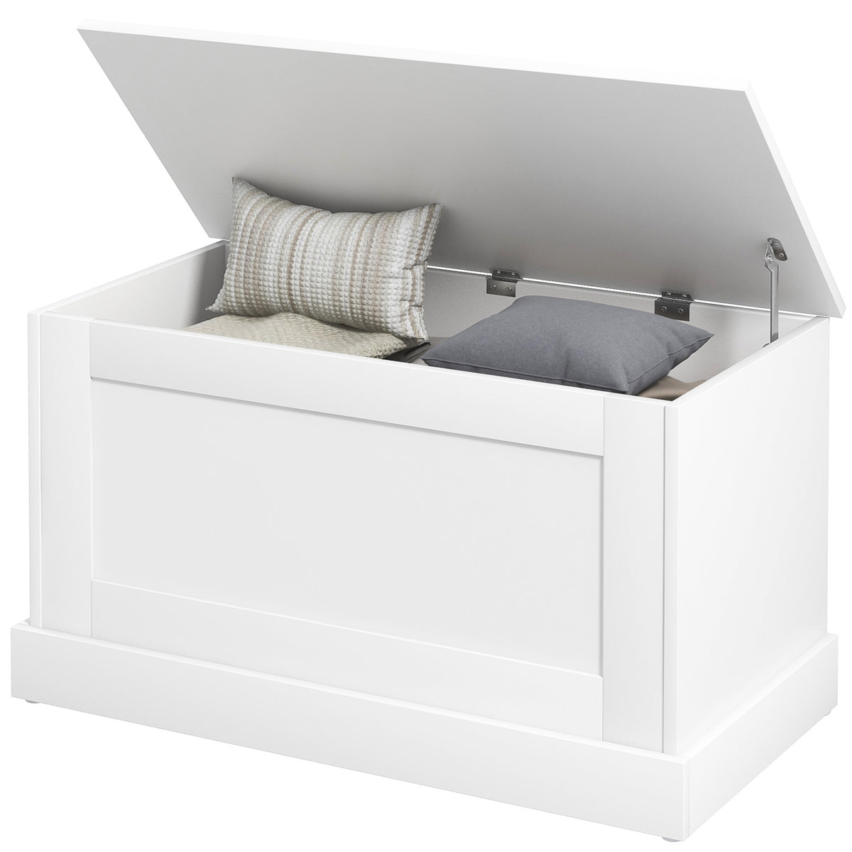 Multifunctional Storage Bench with Safety Hinge
