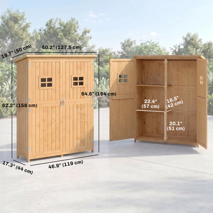 Wooden Garden Shed 4x1.5 ft with Double Doors