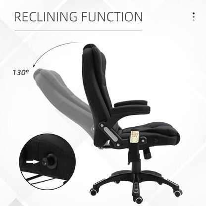 Sillón de oficina masajeante reclinable de respaldo alto giratorio