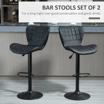 Taburetes de bar giratorios acolchados — Juego de 2