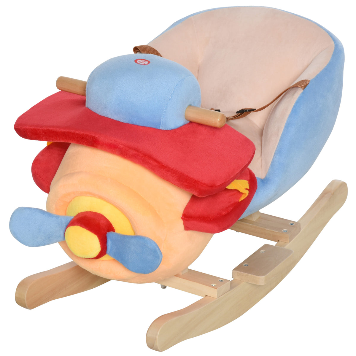 Plush airplane rocking horse