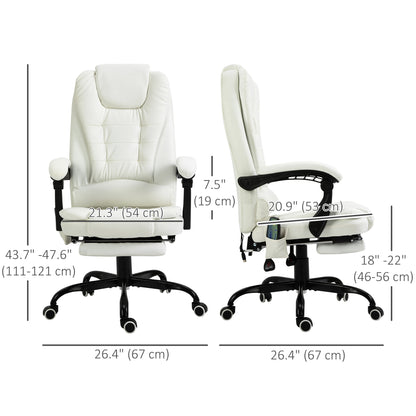 Silla de oficina de masaje reclinable con reposapiés