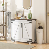 Kitchen Buffet Sideboard with Barn Door