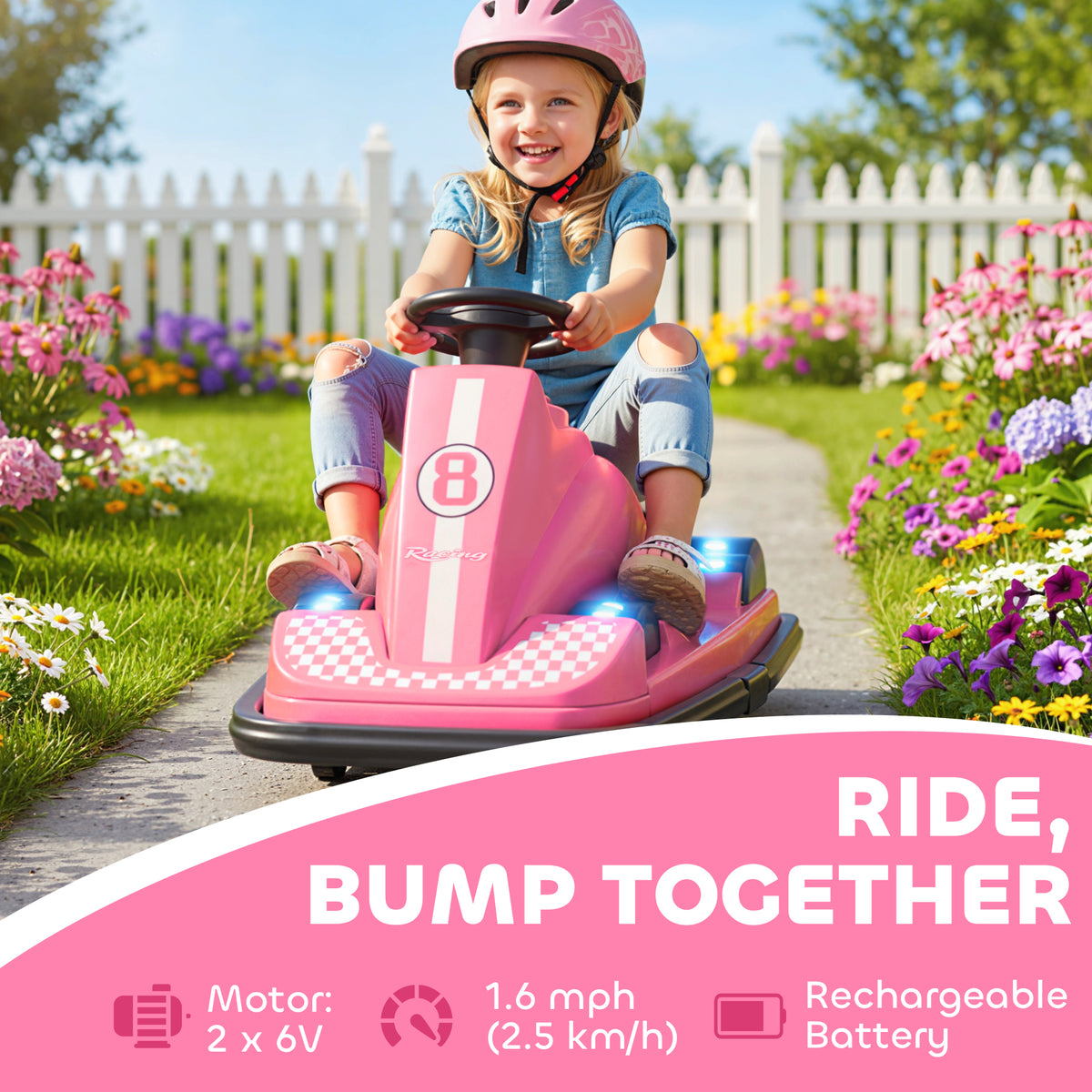 Coche eléctrico de choque para niños con rotación de 360 grados