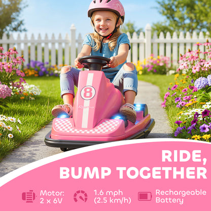 Coche eléctrico de choque para niños con rotación de 360 grados