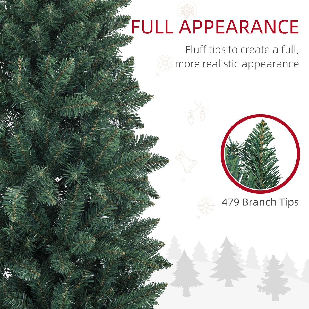 Pencil Artificial Christmas Tree 6 ft — Green