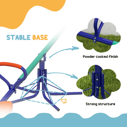 Kids swivel seesaw playground equipment