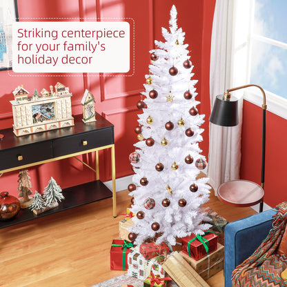 Pencil Artificial Christmas Tree 6 ft — Green