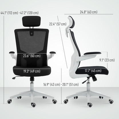 Ergonomic office chair with adjustable lumbar support