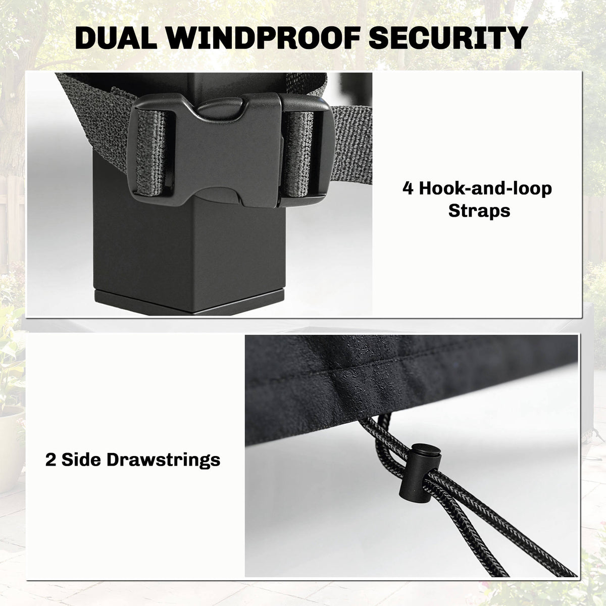 Funda impermeable para muebles de patio 420D — Negro