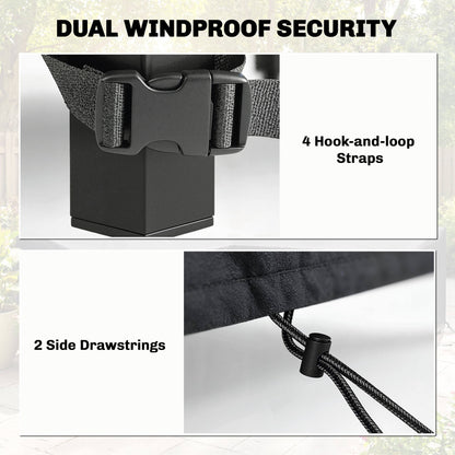 Funda impermeable para muebles de patio 420D — Negro