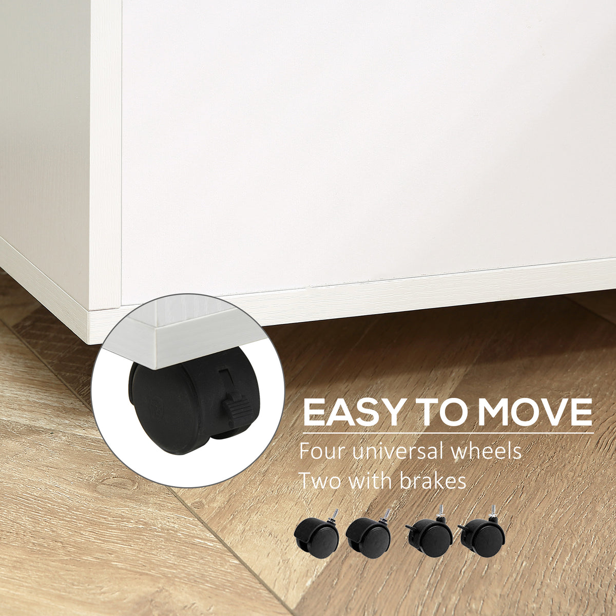 Mobile locking filing cabinet