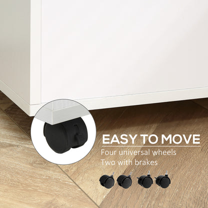 Mobile locking filing cabinet