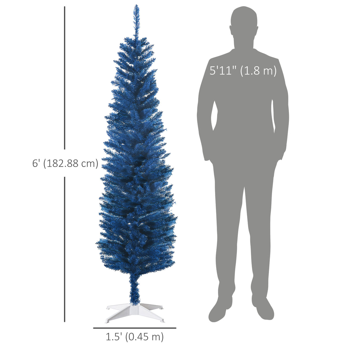 Artificial Pencil Christmas Tree 6 ft