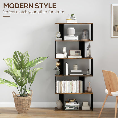 Librería en S de 5 niveles — bicolor