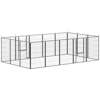 16-Panel dog playpen with strap