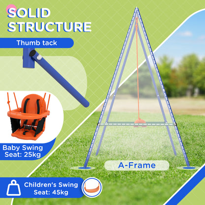Kids outdoor swing set