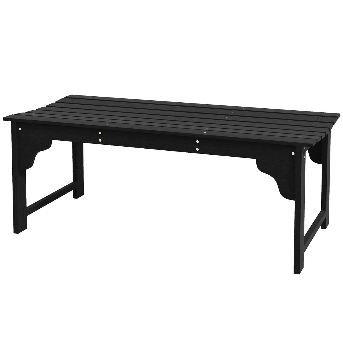 Wooden garden bench two-seater — natural
