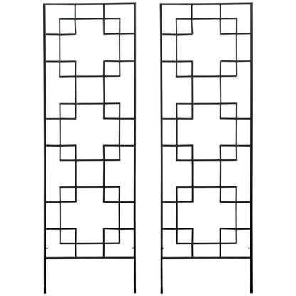 Enrejado de jardín para plantas trepadoras de metal, lote de 2 paneles de 183 cm