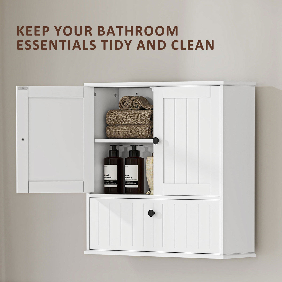 Bathroom wall cabinet farmhouse style