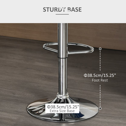 Set of 2 Counter Height Swivel Bar Stools Adjustable