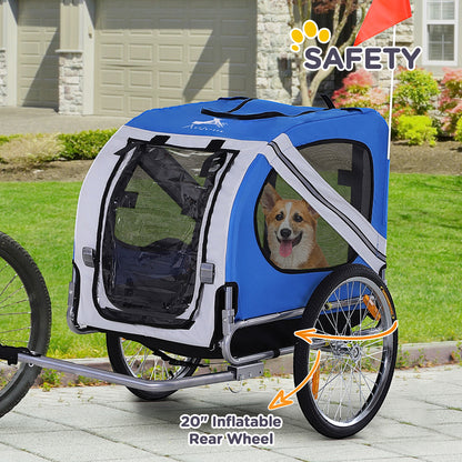 Dog bike trailer with 3 entrances