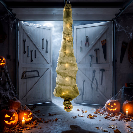 Animated Hanging Mummy 6 ft — Yellow-Green