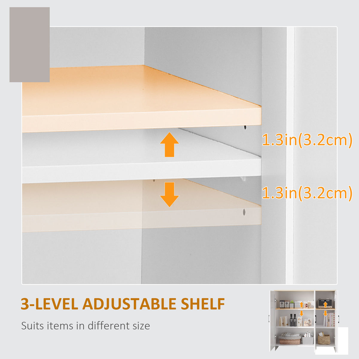 Modern Sideboard with Shaker Doors and Adjustable Shelves