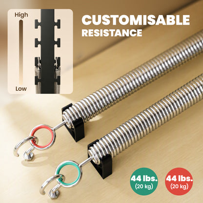 Silla de Pilates de madera con bandas de resistencia