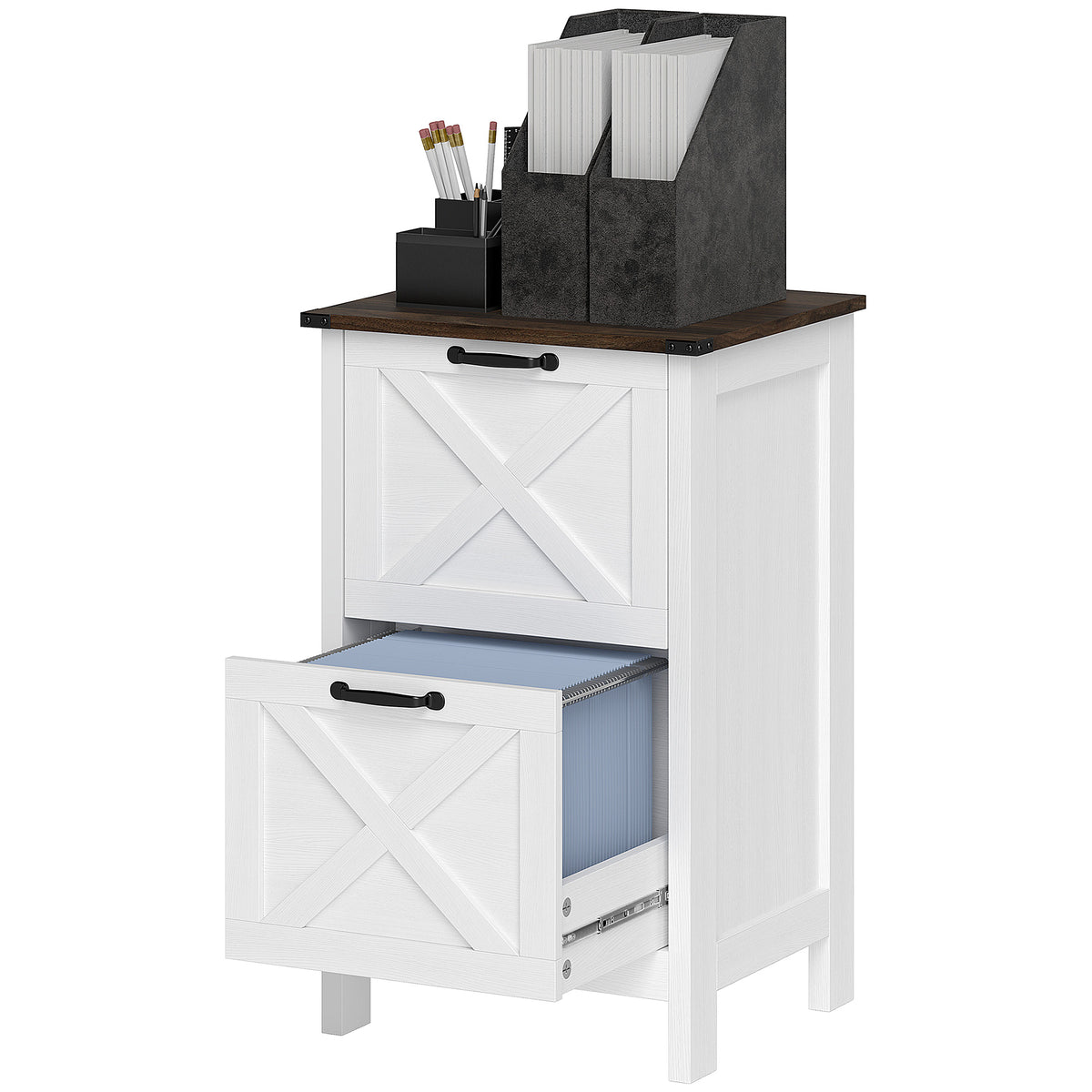 Vertical Filing Cabinet with 2 Drawers