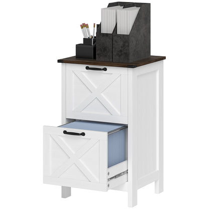 Vertical Filing Cabinet with 2 Drawers