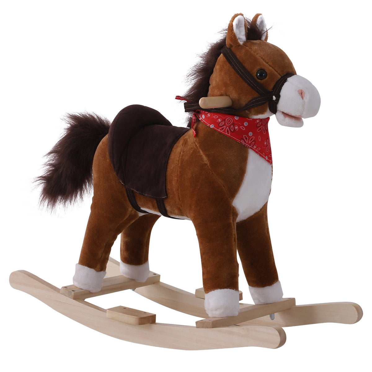 Plush Rocking Horse with Realistic Sounds