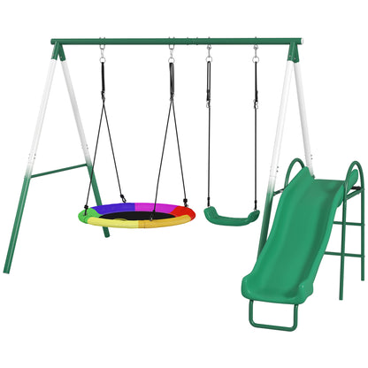 Outdoor Metal Kids Swing Set