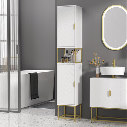Armario de baño alto moderno estrecho