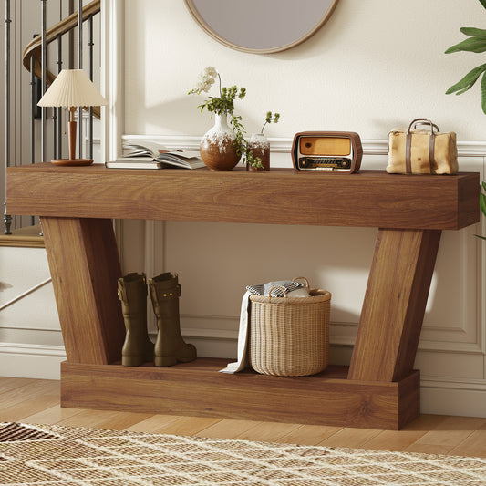 Vintage Console Table Engineered Wood Entryway