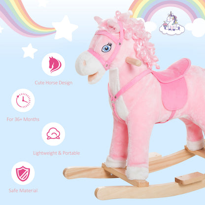 Plush Rocking Horse with Realistic Sounds