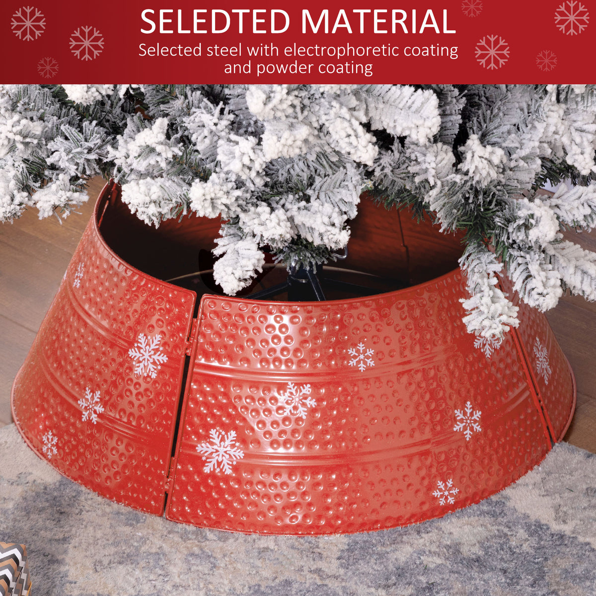 Metal round Christmas tree collar