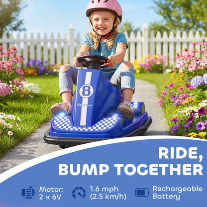 Coche eléctrico de choque para niños con rotación de 360 grados