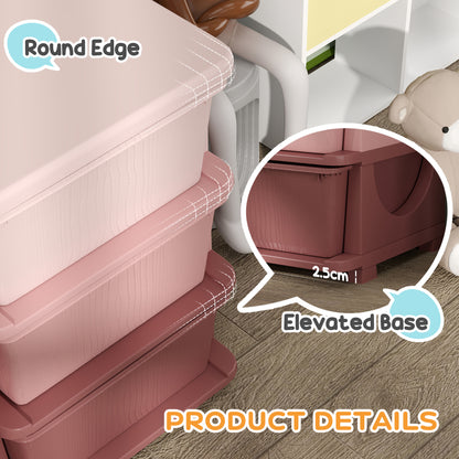 3-Tier Kids Toy Organizer with Plastic Drawers