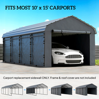 Carport Replacement Sidewall Set 10' x 15'