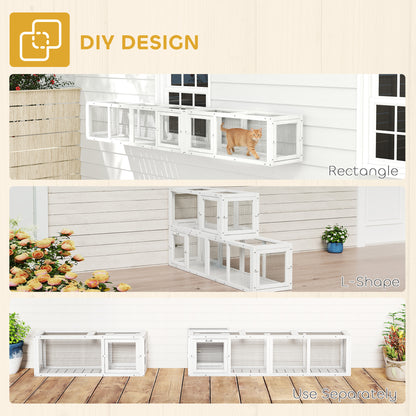 Outdoor Cat Tunnel Modular 8 Doors 98 Inch