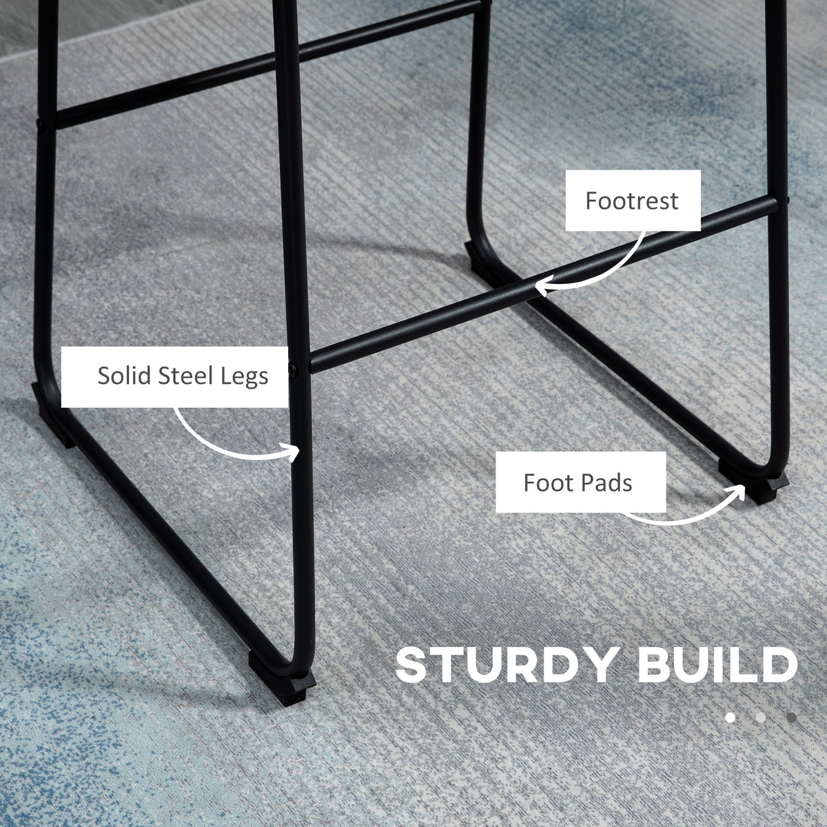 Bar stools counter height set of 2