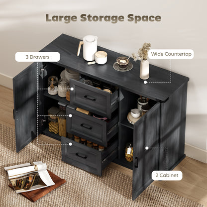 Sideboard buffet cabinet with drawers