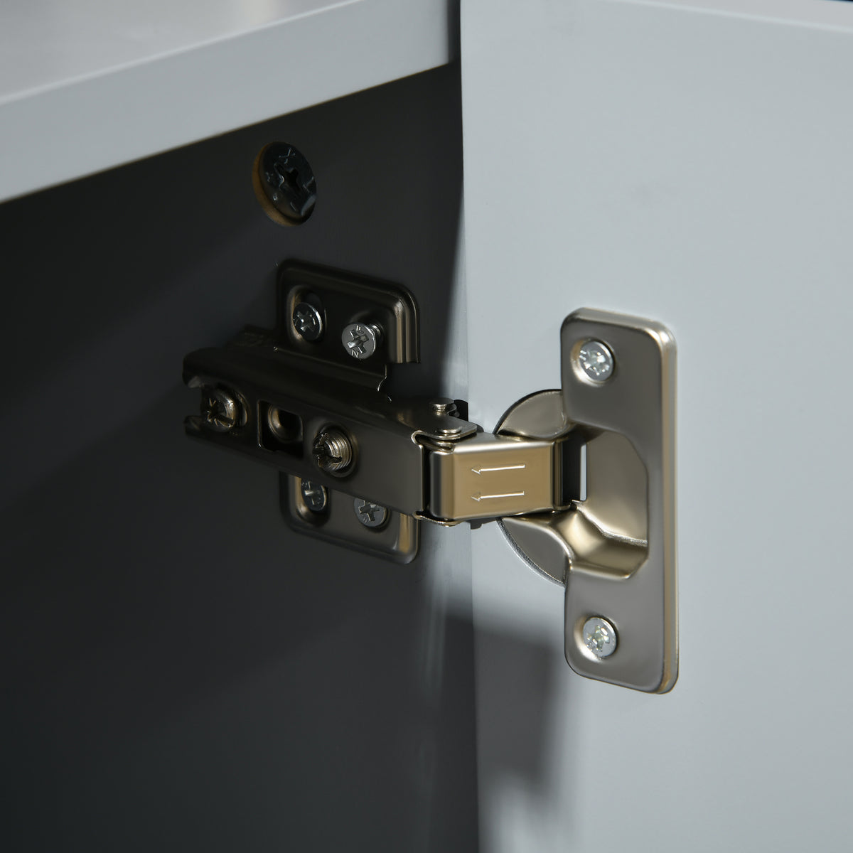 Modern storage cabinet with fluted doors