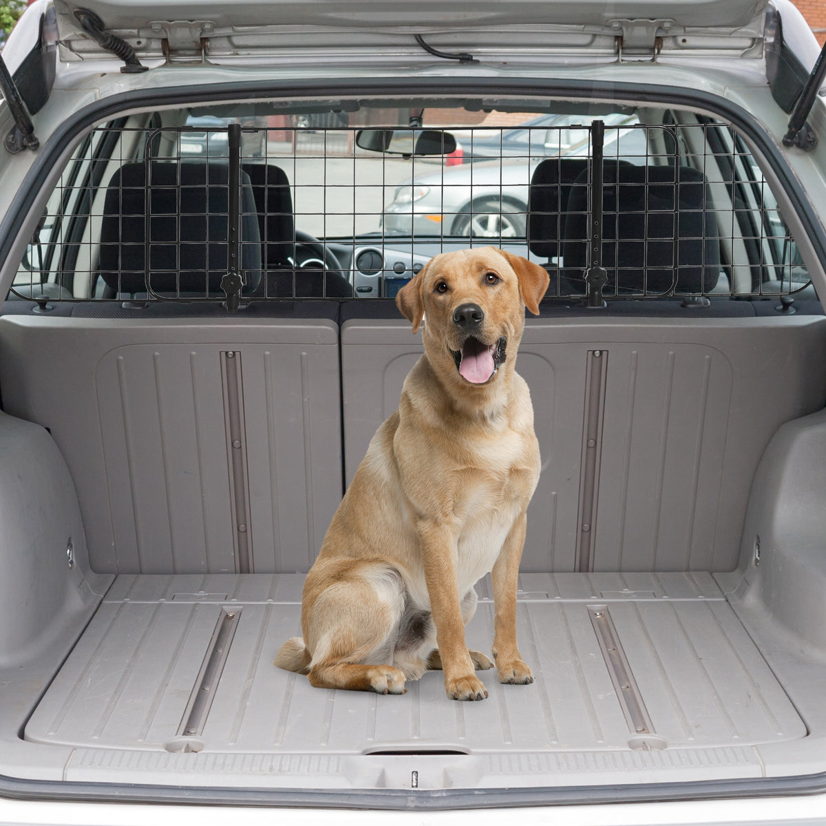 Valla ajustable para coche para perros — metal