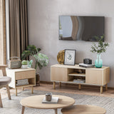 Bedside Table with Drawer and Open Shelf