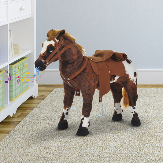 Caballo de peluche de pie para niños